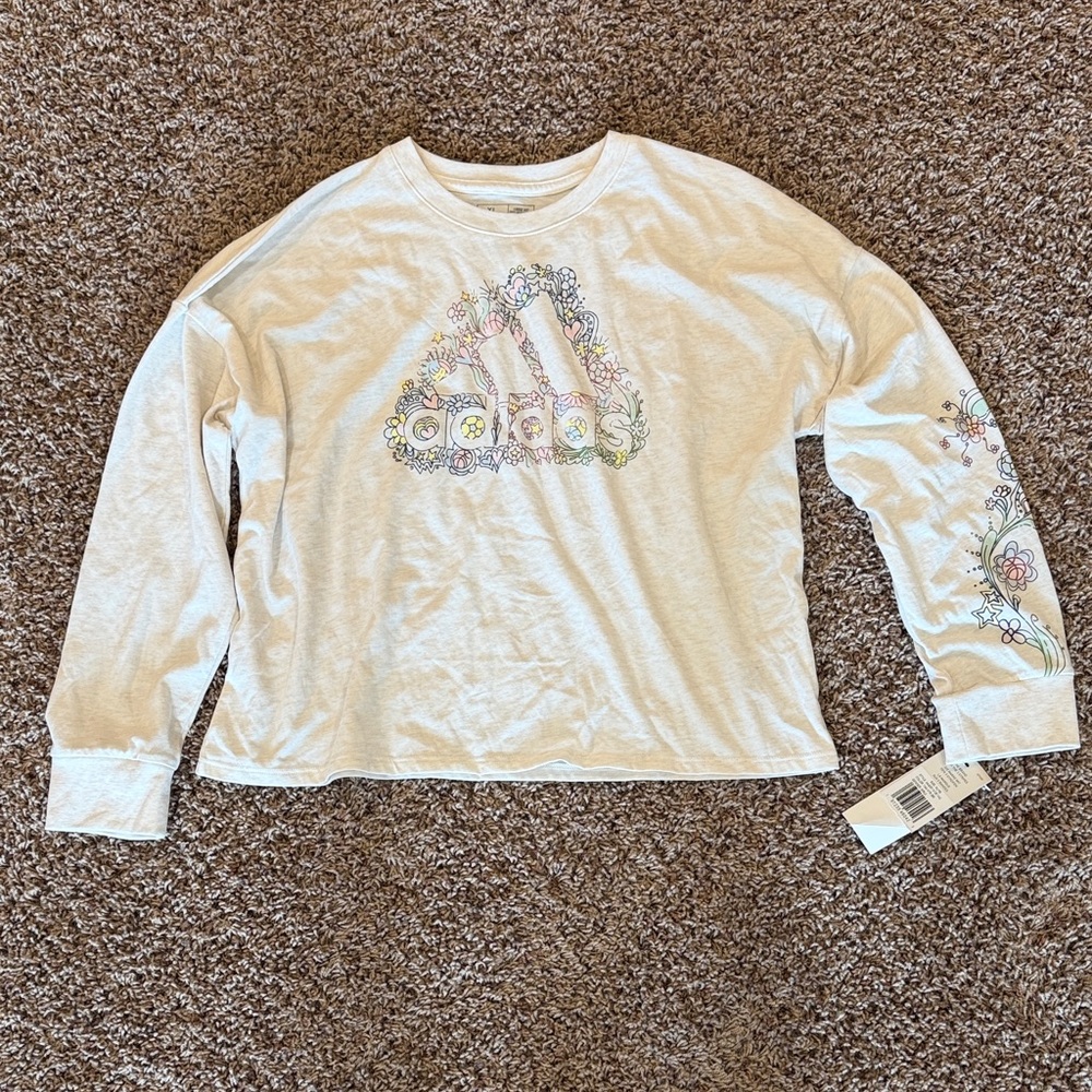 Adidas Kids Floral Graphic Long Sleeve Tee